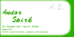 andor spirk business card